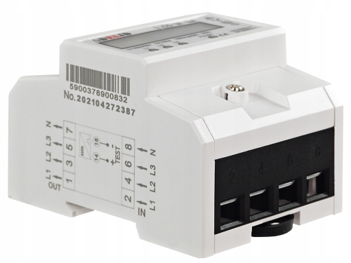 Licznik Trójfazowy Podlicznik Energii Prądu 3-faz gniazda