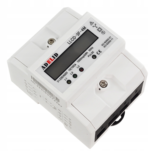 Licznik Trójfazowy Podlicznik Energii Prądu 3-faz