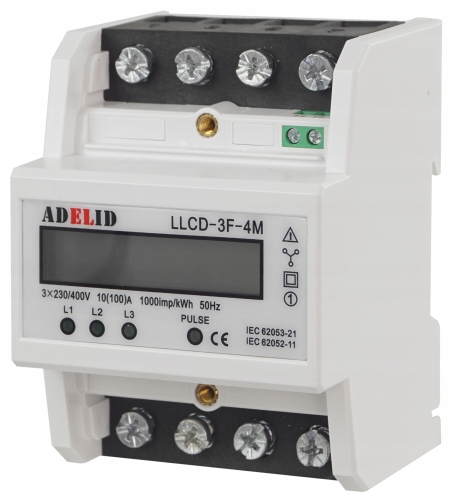 Licznik Trójfazowy Podlicznik Energii Prądu 3-faz
