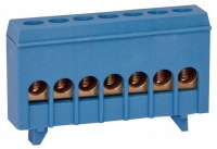 MOSTEK W OBUDOWIE LISTWA ZACISKOWA ZEROWA ZŁĄCZKA ZACISK 7P NIEBIESKA