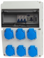 Rozdzielnica RSW 6x 230V, z różnicówką 25A, zabezpieczenie 16A, z licznikiem 1F