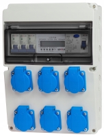 Rozdzielnica RSW 6x 230V, z różnicówką 25A, zabezpieczenie 16A, z licznikiem 3F