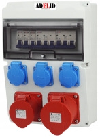 Rozdzielnica RSW 2x 16A 5P, 3x 230V, zabezpieczona 16A