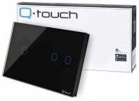 Włącznik Światła Dotykowy Szklany Duży Panel 1+2