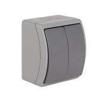 Łącznik Hermetyczny Podwójny Natynkowy Szary