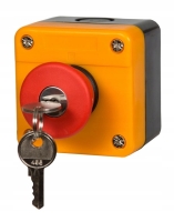 Przycisk Awaryjny Stop Z Kluczem Kaseta W Kasecie