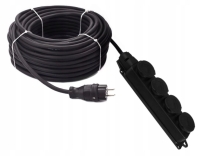 Przedłużacz Gumowy 25m OW 3x2,5 Rozdzielacz 4*230V