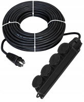 Przedłużacz Gumowy 30m OW 3x2,5 Budowlany 4*230V