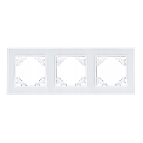 QUADRA Ramka Potrójna Szklana Biała Włącznik+.jpg