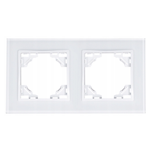 QUADRA Ramka Gniazdka Włącznika Szklana Biała.jpg