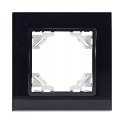 QUADRA Ramka Pojedyncza Szklana Czarna Włącznik.jpg