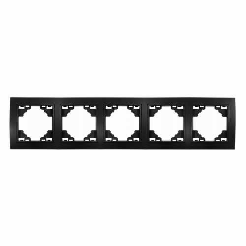 QUADRA Ramka Pięciokrotna Czarna Premium Mat.jpg