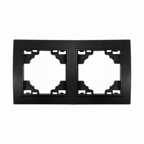 QUADRA Ramka podwójna Czarna Premium Mat.jpg