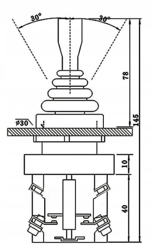 manipulator joystick wymiary