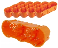 Puszka elektryczna podtynkowa potrójna 3x68 PK60 6 sztuk