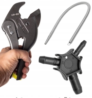 Zestaw do rur PEX nożyce 42mm sprężyna kalibrator