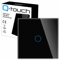 Włącznik światła szklany dotykowy pojedynczy schodowy krzyżowy na kabel LED