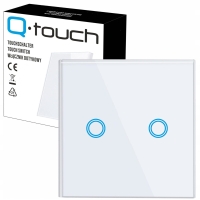 Dotykowy Włącznik Światła Podwójny Szklany WiFi Qtouch