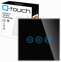 Włącznik szklany dotykowy żaluzji czarny  wyłącznik do rolet WIFI TUYA LED