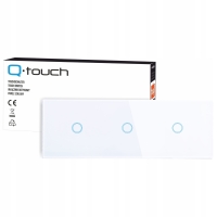 Włącznik Światła Dotykowy Szklany Duży Panel 1+1+1