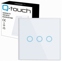 Włącznik światła szklany dotykowy potrójny schodowy krzyżowy na kabel LED