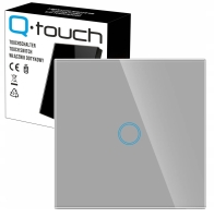 Włącznik światła szklany dotykowy pojedynczy schodowy krzyżowy na kabel LED