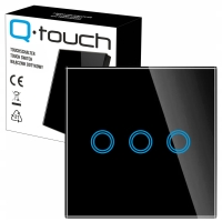 Dotykowy Włącznik Światła Potrójny Szklany WiFi Qtouch