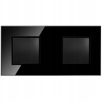 Włącznik wyłącznik łącznik światła podwójny czarny szklany szkło PREMIUM