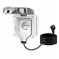 Gniazdo zewnętrzne elektryczne ogrodowe wodoszczelne SCHUKO 230V IP66