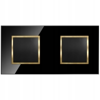 Włącznik Wyłącznik Światła Pojedynczy Podwójny Czarny Złoty Szklany Szkło