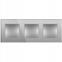 Włącznik Wyłącznik Łącznik Światła Potrójny Szary Szklany Szkło Premium