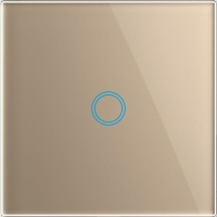 WŁĄCZNIK ŚWIATŁA SZKLANY DOTYKOWY POJEDYNCZY ZŁOTY LED SZKŁO