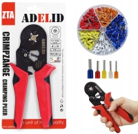 Zaciskarka praska do konektorów końcówek złączy kabli + 500 tulejek