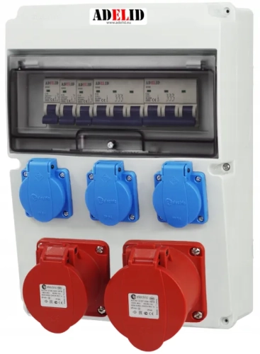 Rozdzielnica RSW 1x 32A 1x 16A 5P 3x 230V Zabezpieczona 32A 16A_001.webp