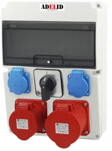 Rozdzielnica RSW 2x 32A 5P 2x 230V Z Łącznikiem 0-1 1.webp