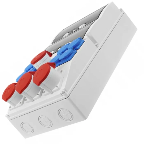 Rozdzielnica Budowlana RSX 2x 32A 2x 16A 5P 4x 230V Zabezpieczona 3.webp
