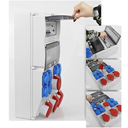 Rozdzielnica Budowlana RSX 2x 32A 2x 16A 5P 4x 230V Zabezpieczona 6.webp