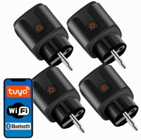 Zestaw 4x Inteligentne gniazdko gniazdo wifi watomierz TIMER licznik Smart TUYA 16A  CZARNE