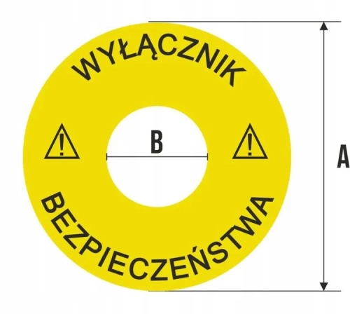 PRZYCISK BEZPIECZEŃSTWA GRZYBEK ES542 AWARYJNY TABLICZKA OSTRZEGAWCZA 22 5.webp