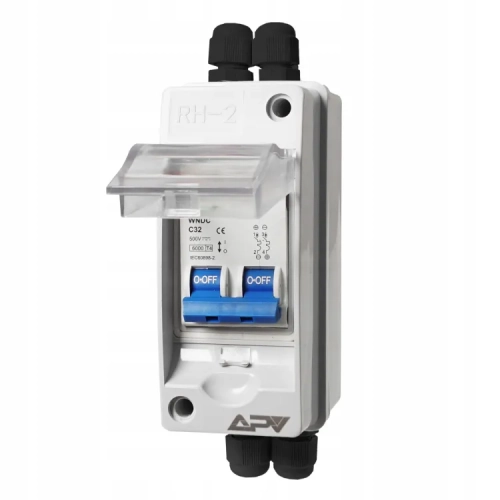 WYŁĄCZNIK PRĄDU STAŁEGO IP65 W OBUDOWIE 1000V FOTOWOLTAICZNY 2P DC 32A 3.webp