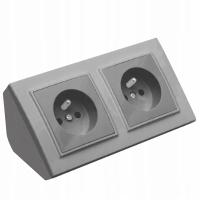 GNIAZDO PODWÓJNE MEBLOWE NAROŻNE KUCHENNE BLATOWE BIURKOWE WPUSZCZANE SZARE