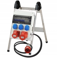 Rozdzielnica Budowlana Zabezpieczona Przenośna 230V 32A 16A Przewód Stojak