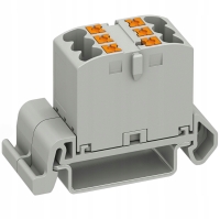 BLOK ROZDZIELCZY NA SZYNĘ ZŁĄCZKA PTFIX LISTWA SZYNOWA PRZELOTOWA BRX 6X2,5 GY