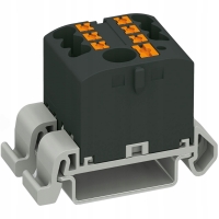 BLOK ROZDZIELCZY NA SZYNĘ ZŁĄCZKA PTFIX LISTWA SZYNOWA PRZELOTOWA BRX 6/6X2,5 BK