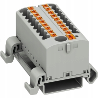 BLOK ROZDZIELCZY NA SZYNĘ ZŁĄCZKA PTFIX LISTWA SZYNOWA PRZELOTOWA BRX 6/18X2,5 GY