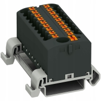 BLOK ROZDZIELCZY NA SZYNĘ ZŁĄCZKA PTFIX LISTWA SZYNOWA PRZELOTOWA BRX 6/18X2,5 BK