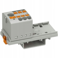 BLOK ROZDZIELCZY NA SZYNĘ ZŁĄCZKA PTFIX SZYNOWA PRZELOTOWA LISTWA BRX 6/6X2,5 GY