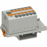 BLOK ROZDZIELCZY NA SZYNĘ ZŁĄCZKA PTFIX SZYNOWA PRZELOTOWA LISTWA BRX 6/12X2,5 GY