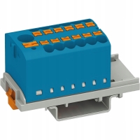 BLOK ROZDZIELCZY NA SZYNĘ ZŁĄCZKA PTFIX SZYNOWA PRZELOTOWA LISTWA BRX 6/12X2,5 BU