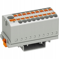 BLOK ROZDZIELCZY NA SZYNĘ ZŁĄCZKA PTFIX SZYNOWA PRZELOTOWA LISTWA BRX 6/18X2,5 GY